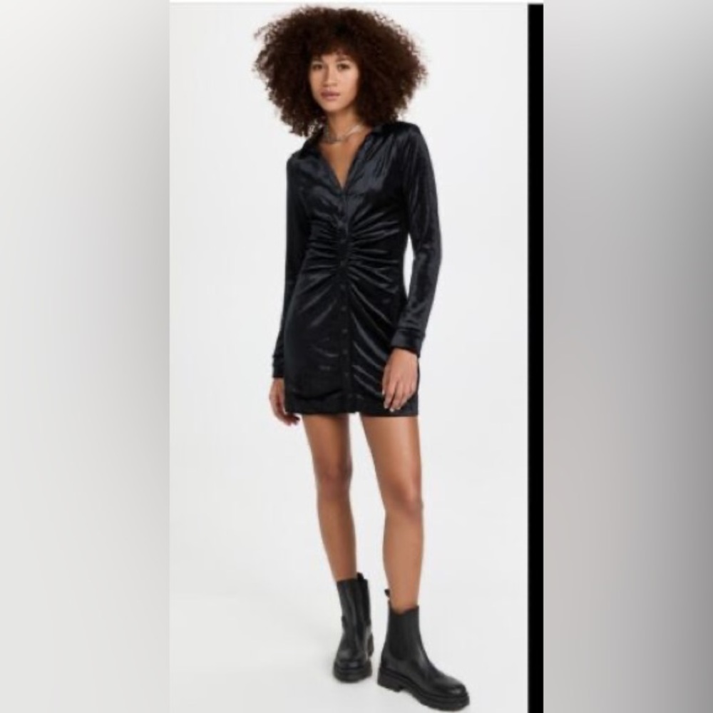 Free People Shayla Mini Velvet Dress Small